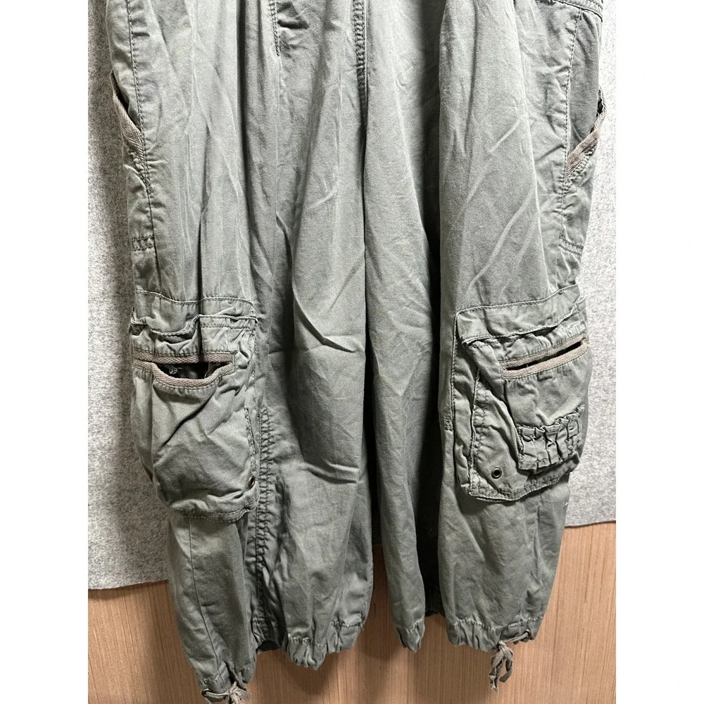 Vintage No Boundaries Juniors 11 Overalls Jumpsuit Olive Green One Piece 90s Y2K - Picture 7 of 15